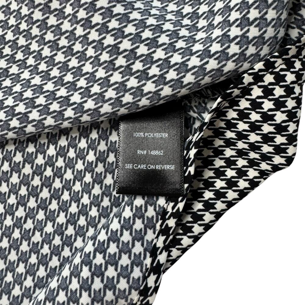 TORRID Harper Studio Crepe De Chine Houndstooth Blouse Sz 1X 1 Black #40840641 - Picture 7 of 10